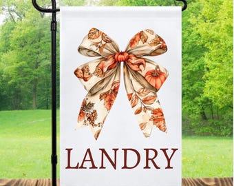 Fall coquette garden flag customizable