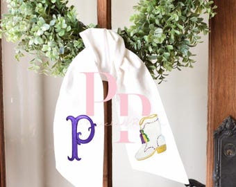 Louisiana mardi gras boot sash