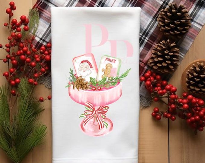 Merry Mahjong Christmas towel