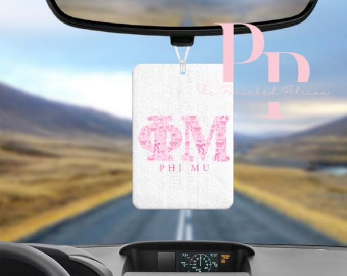 Phi Mu car air freshener