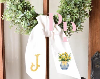 Yellow Spring sublimated wreath sash