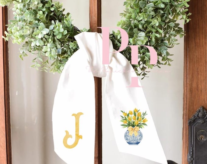 Yellow Spring sublimated wreath sash