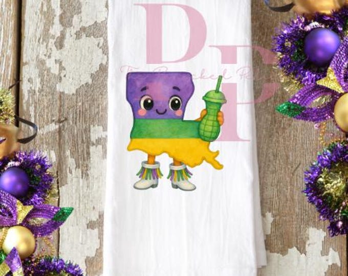 funny louisiana mardi gras towel