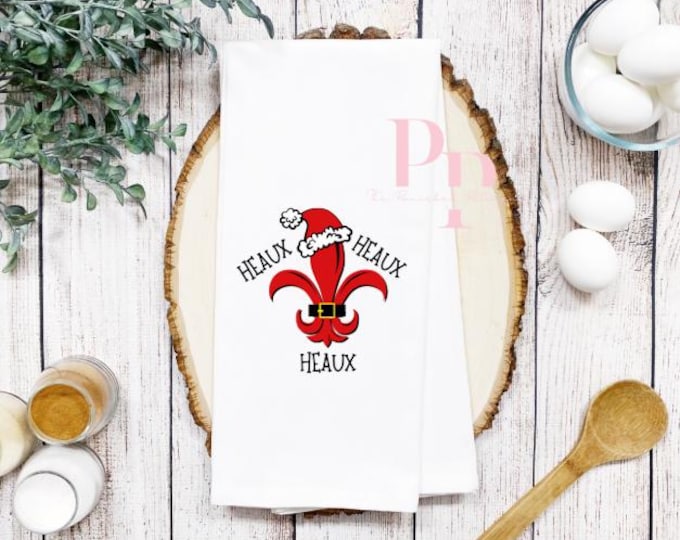 Heaux heaux heaux fleur de lis towel