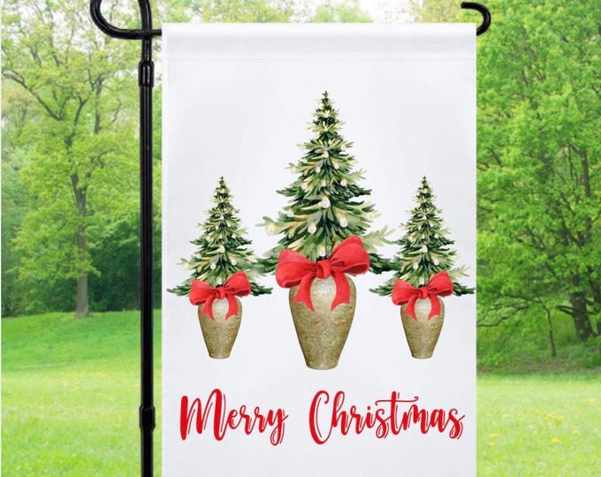 Cute Christmas Chinoiserie Garden flag