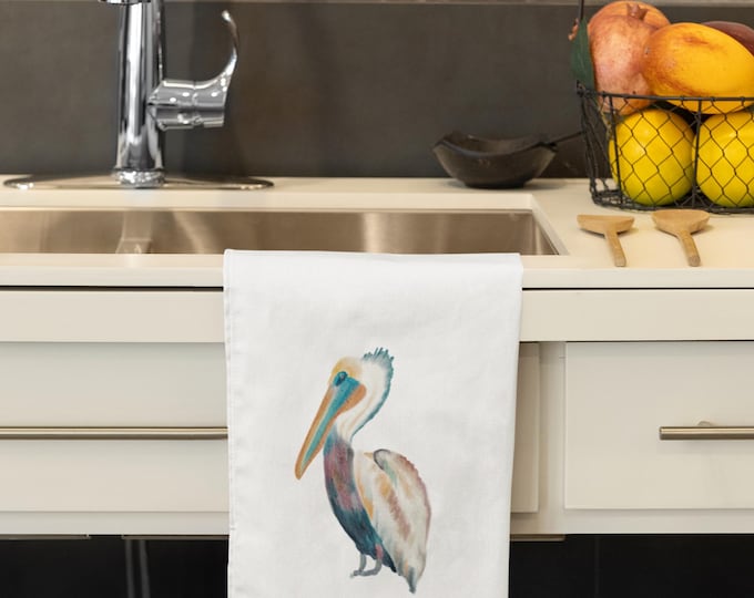 Multicolored pelican towel (customization if wanted)