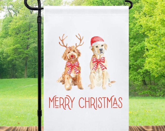 Multiple dog flag Christmas sublimated