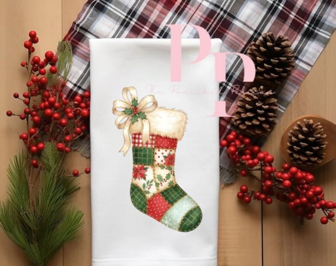 Patchwork stocking tea towel