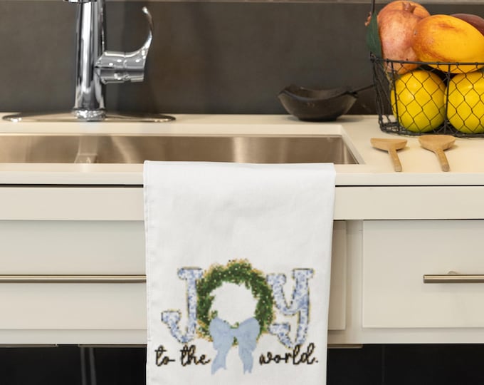 Chinisorie Joy to the world Christmas towel