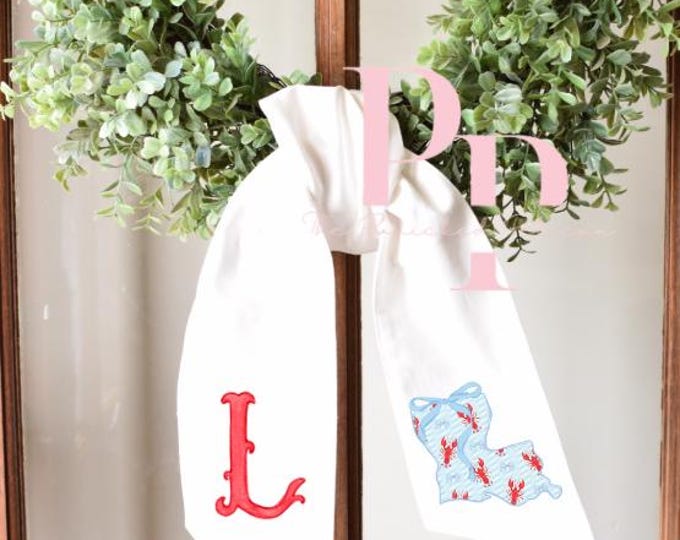 Louisiana Coquette SUBLIMATED wreath sash
