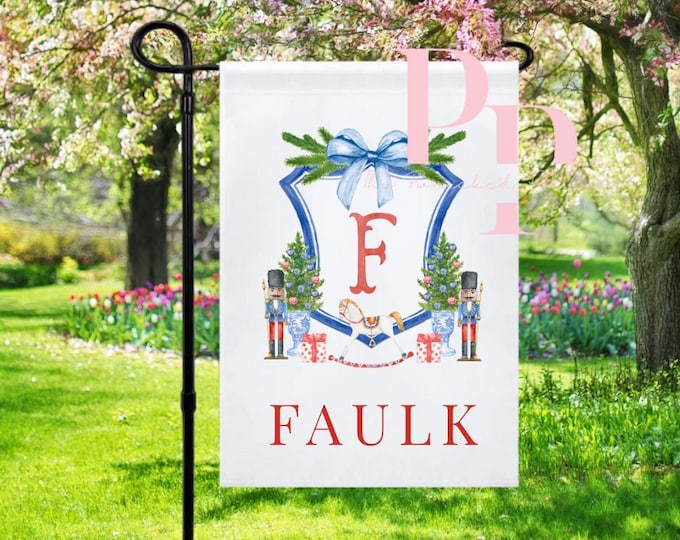 Nutcracker Christmas crest sublimated flag