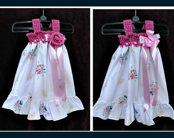 CROCHET PATTERN, Pillowcase Dress, Girl's dress, baby dress, #2022, Instant download pattern. baby, child, newborn, toddler