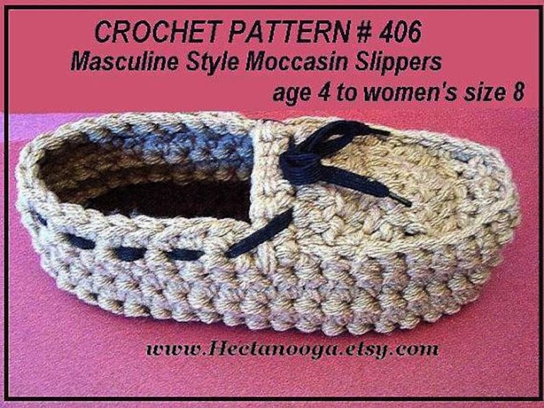 moccasin style crochet slippers