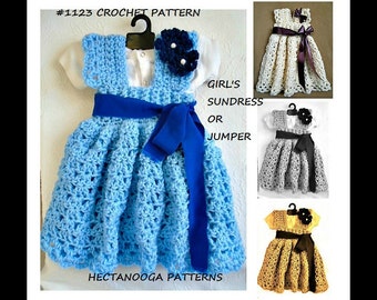 Easy BABY girl DRESS crochet PATTERN, Crochet Pattern #1123, Dress crochet pattern