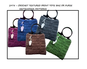 CROCHET TOTE BAG pattern, crochet bags and purses, laptop bag, purse, handbag, #2978, hectanooga patterns