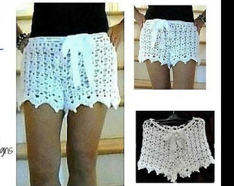 EasyCROCHET SHORTS, crochet pattern, Lace shorts, all sizes child to plus size, instant download #2019
