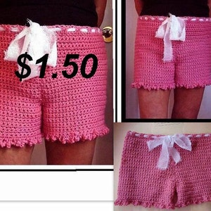 crochet PATTERN shorts, shorts crochet pattern,  crochet  summer shorts, all sizes baby to adult plus, video tutorial included,
