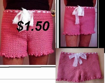 crochet PATTERN shorts, shorts crochet pattern,  crochet  summer shorts, all sizes baby to adult plus, video tutorial included,