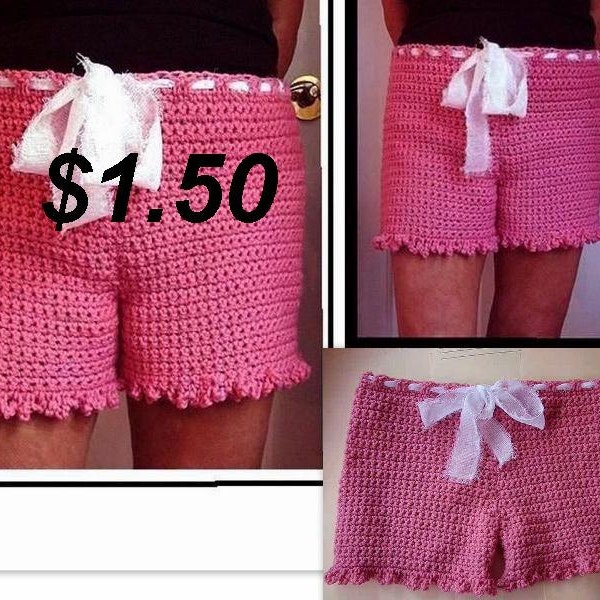 crochet PATTERN short, modèle de short au crochet, short d'été au crochet, toutes les tailles bébé à adulte plus, tutoriel vidéo inclus,