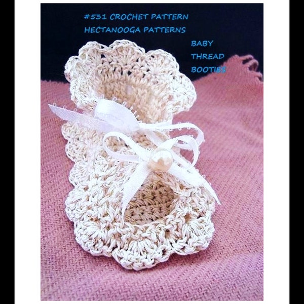 baby booties, baby christening shoes,  crochet patterns baby shoes,  booty Pattern,  number 531, sizes newborn to 1 year