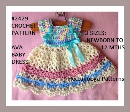 Easy BABY DRESS Crochet PATTERN Easy Pattern Newborn up to - Etsy Canada