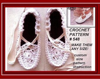 CROCHET PATTERN, Easy Crochet Sandal/Shoes Pattern!!  # 548,