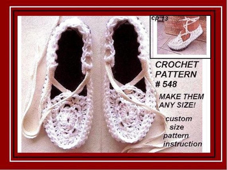 CROCHET PATTERN, Easy Crochet Sandal/Shoes Pattern 548, image 1