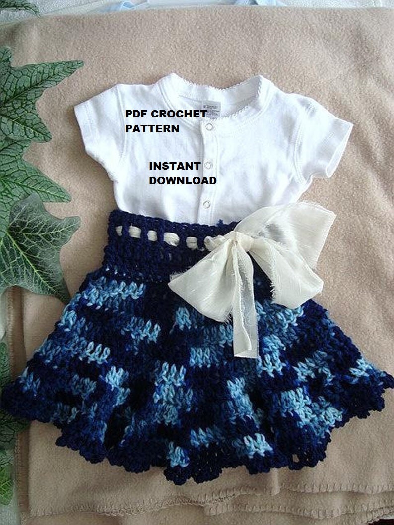 CROCHET skirt PATTERNs, clothing, Swing Skirt, 540 all sizes from Newborn to adult, ok to sell them, craft supplies, diy handmade patterns image 1