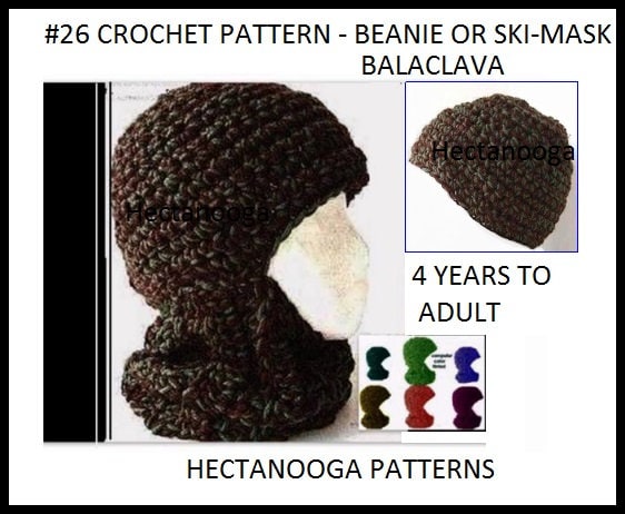 30 Ski Mask Crochet Patterns for Winter Warmth, Costume Play, and Statement Style 15 Unisex Balaclava Ski Mask Crochet Pattern
