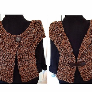 CROCHET PATTERN, number 719, Quick And Easy Bolero shrug jacket, Make it any size Girls to Women 4XL plus size, short or long sleeves.