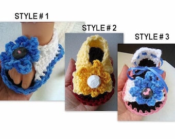 Crochet Pattern Booties  Very easy..., 3 styles in one pattern, Newborn to 12 months, Instant Download num 450