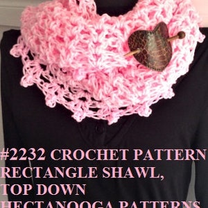 Easy CROCHET SHAWL PATTERN, Top Down Rectangle, Easy shawl, Prayer Shawl, Crochet for women, 2232yt image 4