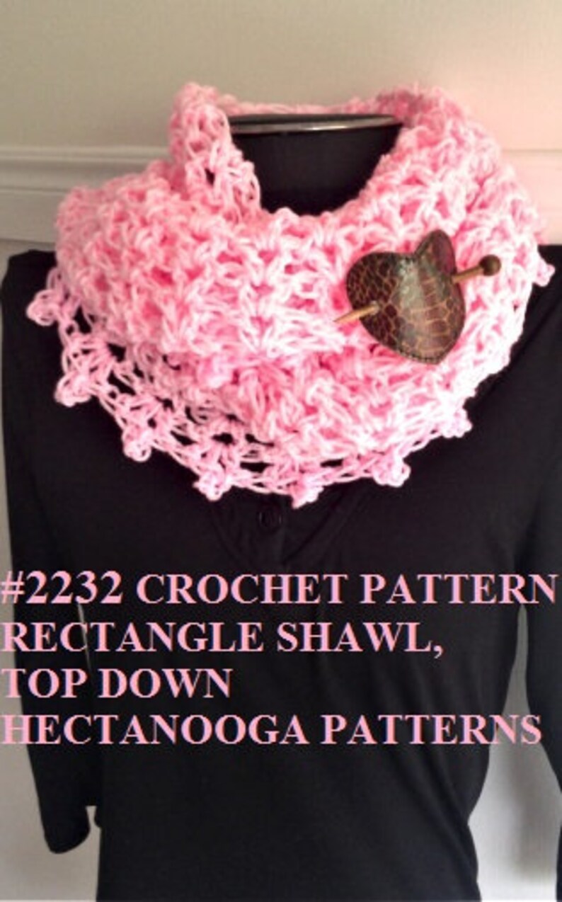 Easy CROCHET SHAWL PATTERN, Top Down Rectangle, Easy shawl, Prayer Shawl, Crochet for women, 2232yt image 4