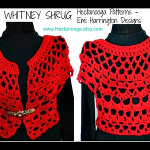 Crochet PATTERN, SHRUG pattern, 832, Whitney Shrug Bolero, Wedding Shrug, sweater, vest, tops, Age 5 to women's XL, girls, clothing, image 5