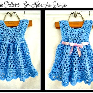 Easy Crochet baby dress pattern, Crochet baby clothes,  Crochet dress pattern, Crochet baby pattern, Crochet baby dress,#990