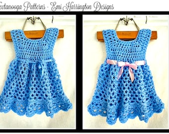 Easy Crochet baby dress pattern, Crochet baby clothes,  Crochet dress pattern, Crochet baby pattern, Crochet baby dress,#990