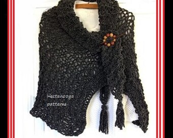 KNIT SHAWL PATTERN, easy knitting pattern, beginner knitting, women's accessories, Easy knit shawl, cape, scarf, #2507K