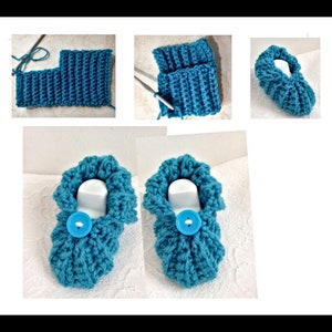 crochet slippers, CROCHET PATTERNS, worked flat, unisex slippers, men, women, kids, toddler, baby booties, boys, child, adult, 2482 image 4