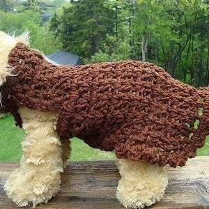 CROCHET PATTERN dog sweater, pets number 105, Yorki size pet clothing
