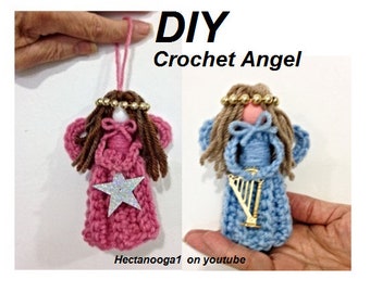 CROCHET ANGEL PATTERN, Crochet Patterns, Christmas Ornaments, Holiday decorations, Home Decor,  Hanging ornament, #2792, Easy pattern