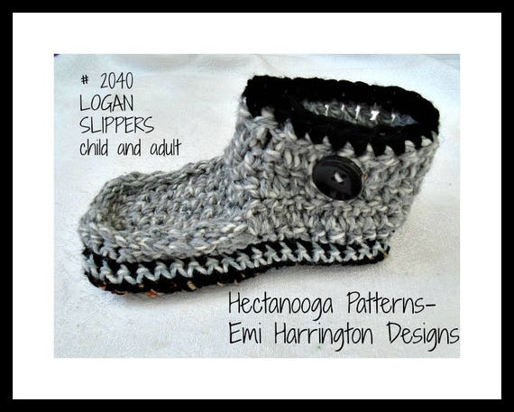 CROCHET SLIPPERS PATTERN Rogan Slippers Unisex Style 2040 2 Yrs to Adult Xl Etsy