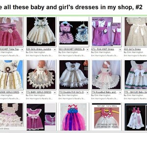 Easy CROCHET Baby Dress PATTERN, Girl's Dress, Patterns for kids, babies, newborn to age 4, number 538 image 7