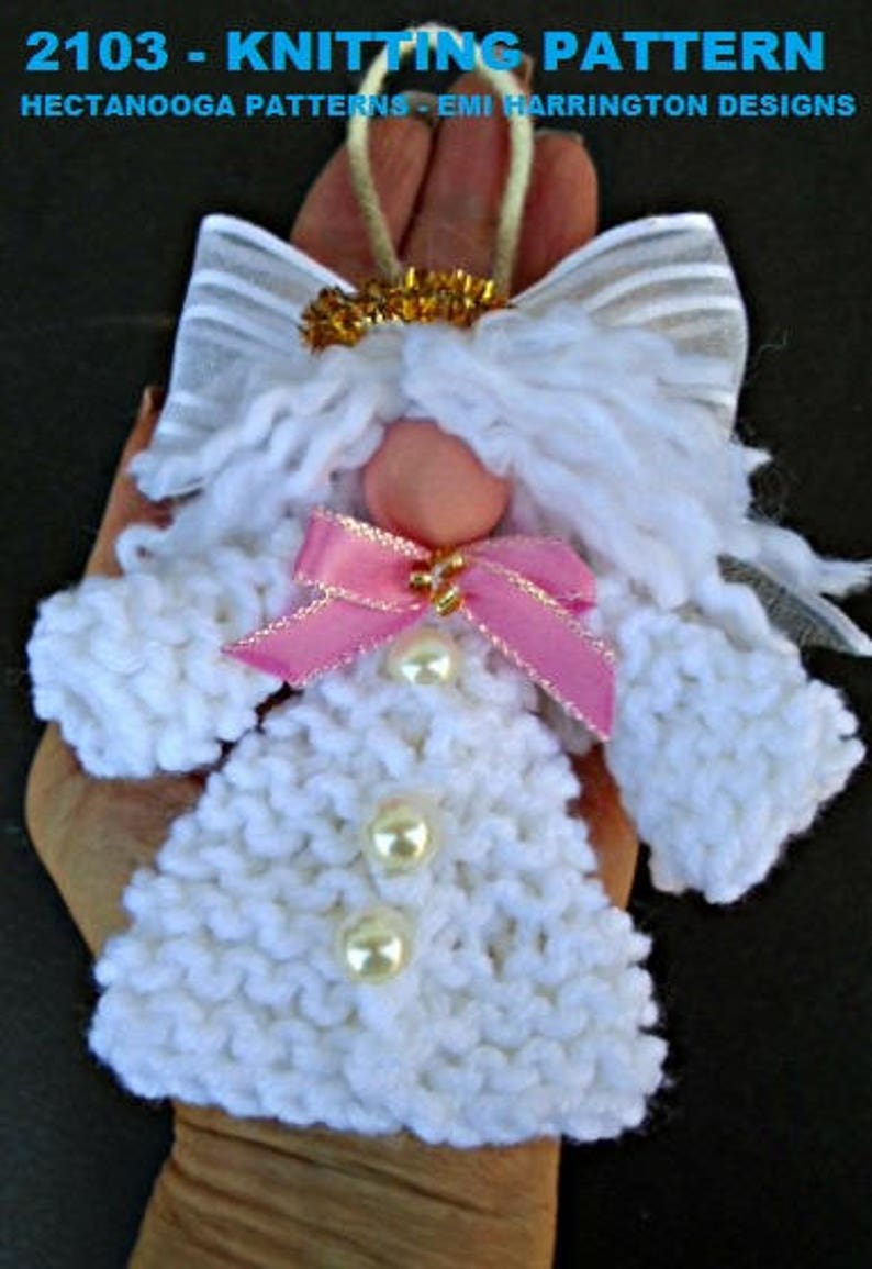 KNIT ANGEL ORNAMENT Knitting Pattern Christmas Ornament Etsy