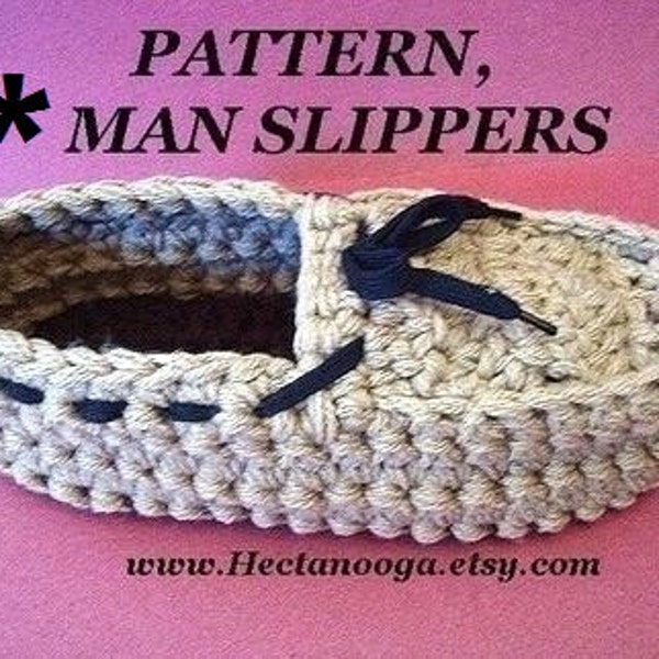 Easy crochet slippers PATTERN, Men's slippers, moccasins,  #173 - MAN SLIPPERS, gift for him, Christmas gift, birthday gift, guy gift,