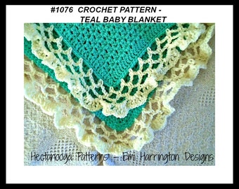 Crochet for the Nursery, CROCHET PATTERN, Baby Blanket, Bed & chair Throw, Shawl,  afghan #1076, crochet for baby, baby gift, shower gift