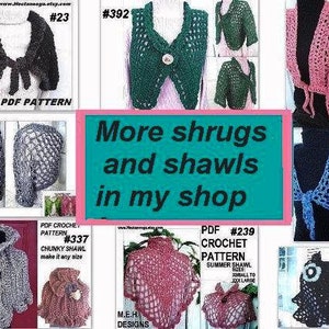 CROCHET PATTERN Shrug or Vest, num 392 make it any size. Permission to sell them image 5