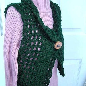 CROCHET PATTERN Shrug or Vest, num 392 make it any size. Permission to sell them image 2