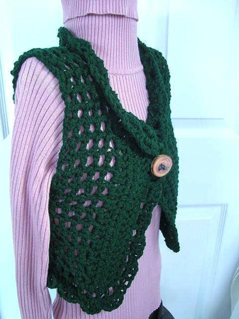 CROCHET PATTERN Shrug or Vest, num 392 make it any size. Permission to sell them image 2