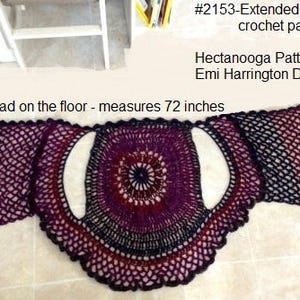 CROCHET PATTERN Extended Plus Clothing, Women's vest, in 3X, 4X, 5X, and 6X sizes, Mandala Bohemian Vest, 2153XP, Hectanooga Patterns image 6