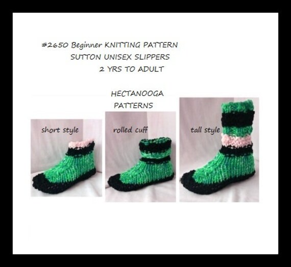 Patrón de pantuflas de crochet, de 5 años a adulto XL, pantuflas